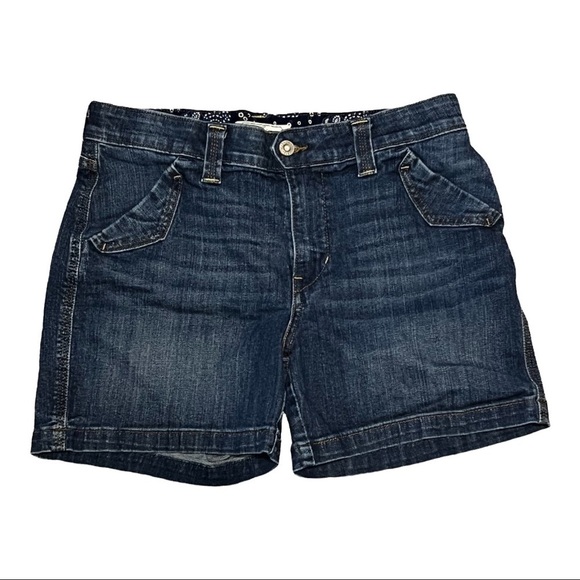 Levis Stretch Dark Wash 4.5” Denim Shorts - Picture 1 of 6
